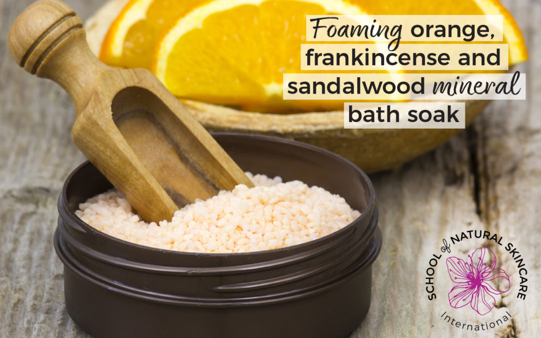 Foaming Orange, Frankincense and Sandalwood Mineral Bath Soak